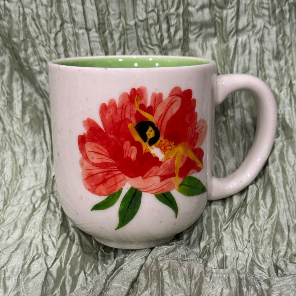 Hallmark Floral Mug with Red Flower Design by Cuna Befort
